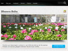 Tablet Screenshot of blumenbuba.de